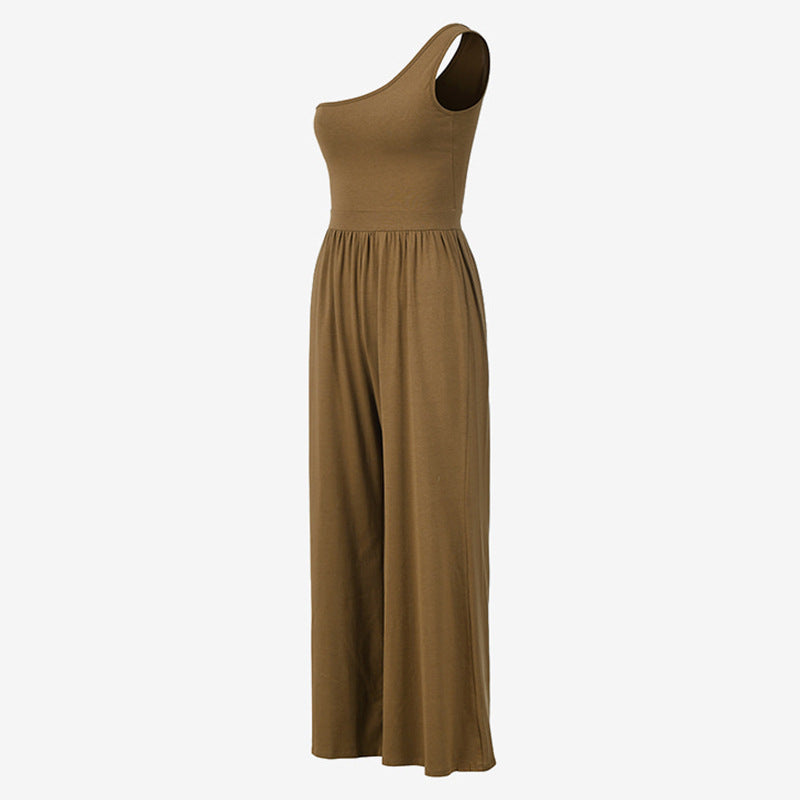 Sultyra Sleeveless Asymmetric Shoulder Yoga Suit