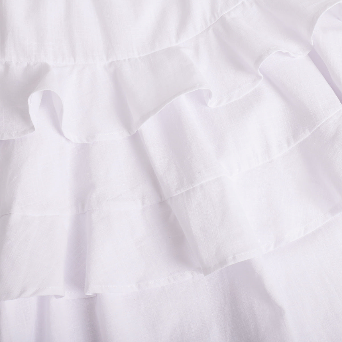 Cross-border spaghetti strap dress European and American style2025Summer Multi-layer Ruffle Cake Dress Short Backless Strap Dress