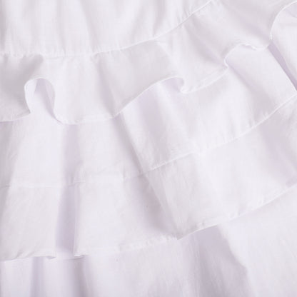 Cross-border spaghetti strap dress European and American style2025Summer Multi-layer Ruffle Cake Dress Short Backless Strap Dress