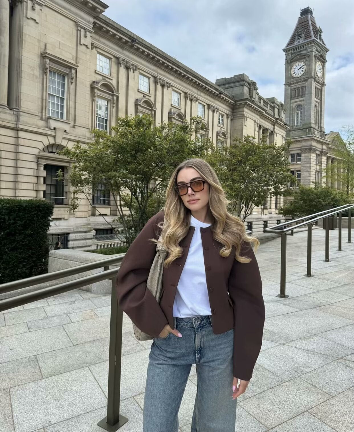 Women's Clothing2025Autumn Balloon Fit Round Neck Short Jacket+Mini Skirt Two Piece Suit B4