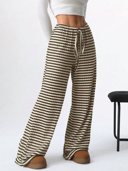 Sultyra Drawstring Cotton Straight Pants