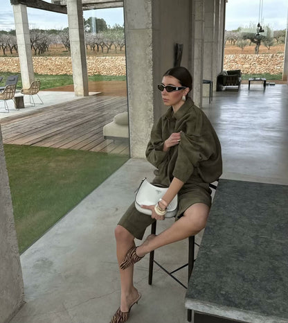 9Wholesale European and American Style2025Spring and Autumn Casual Suede Texture Lapel Bomber Jacket for Women B88824