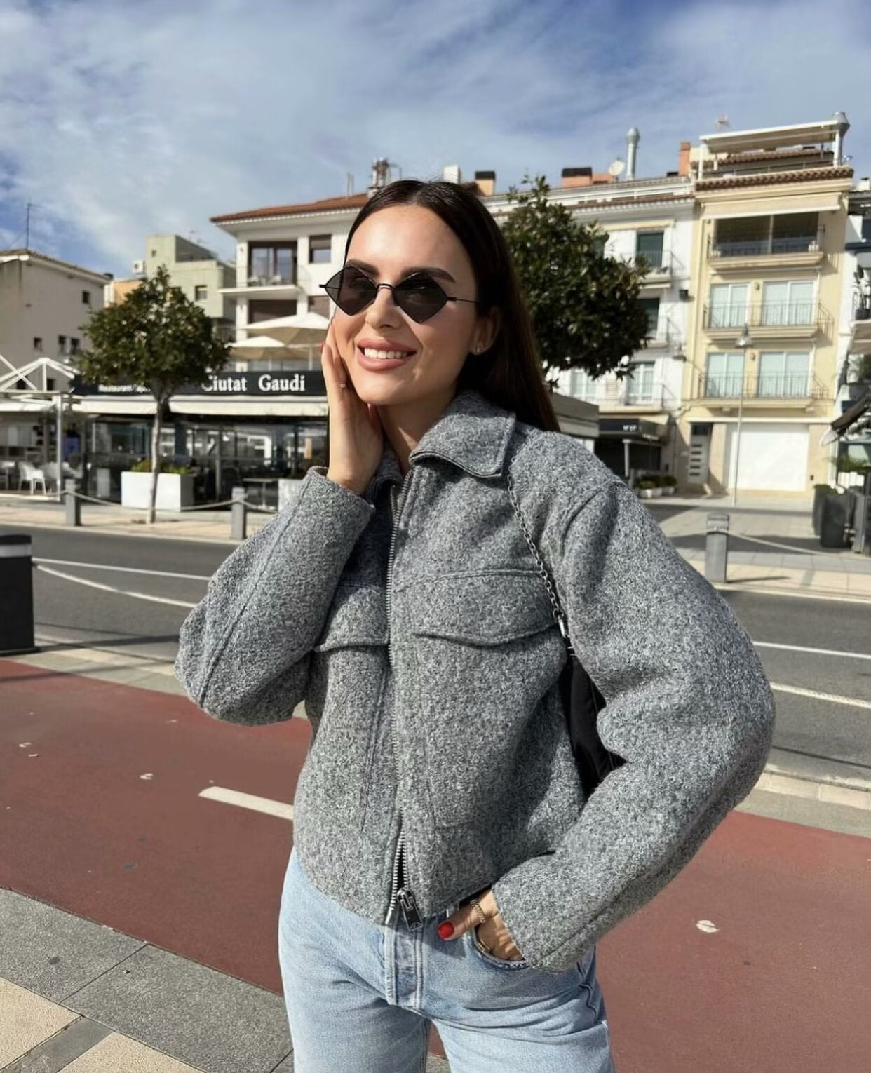 Cross-Border Amazon2025New Spring Autumn Winter Women's Pearl Wool Short Loose Casual Wool Coat B62805