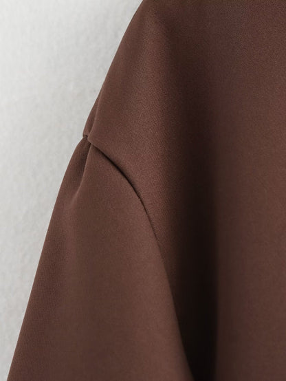 Women's Clothing2025Autumn Balloon Fit Round Neck Short Jacket+Mini Skirt Two Piece Suit B4