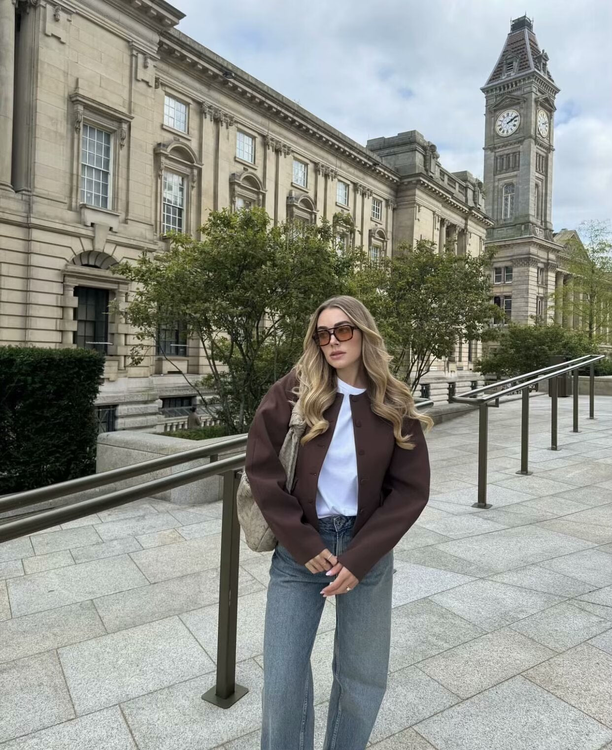 Women's Clothing2025Autumn Balloon Fit Round Neck Short Jacket+Mini Skirt Two Piece Suit B4