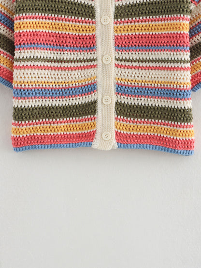 Amazon Cross-Border Europe and America2025Spring New Crochet POLO Collared Knitted Top and Shorts Set B62049