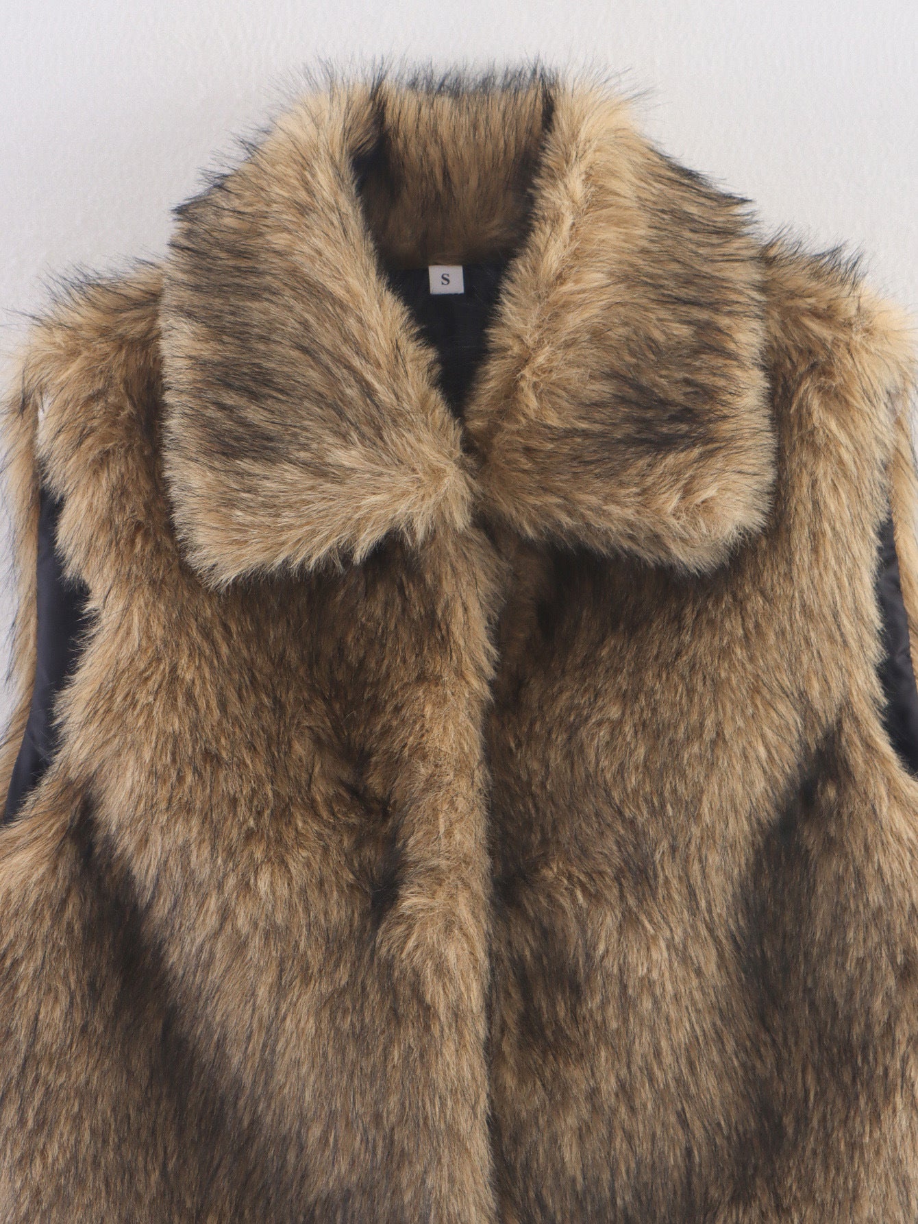 Cross-border women's clothing2025Autumn New Casual Street Fashion Vest Faux Fur Top