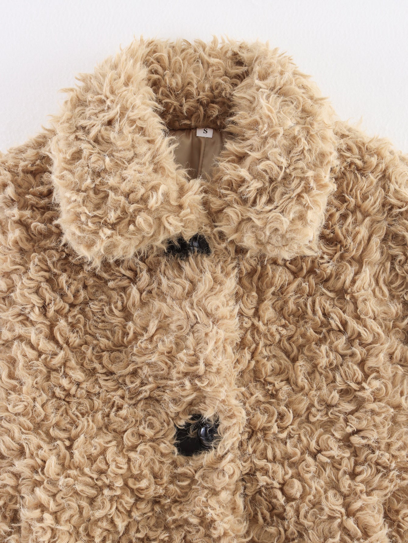 Cross-Border Foreign Trade Women's Clothing2025Winter European and American Style Turn-Down Collar Long Sleeve Single-Breasted Faux Fur Coat for Women A15076