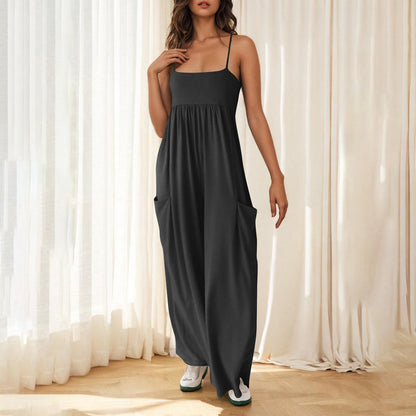 Sultyra Strap Sleeveless Slim Fit Wide-Leg Jumpsuit