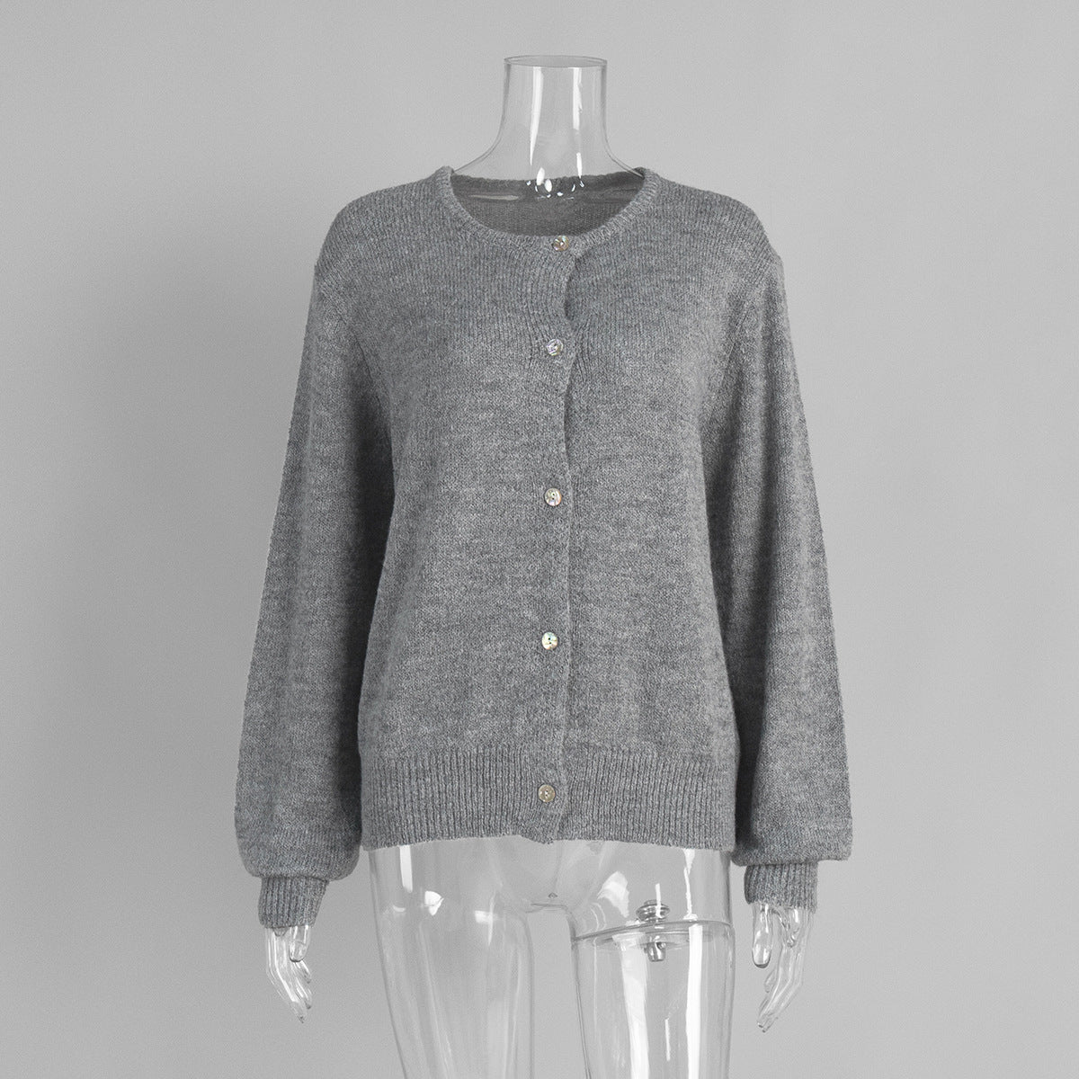 Candy Color Knitted Cardigan Women's European and American2025Autumn and Winter Mohair Solid Color Cardigan Macaron Color Sweater Cardigan for Women