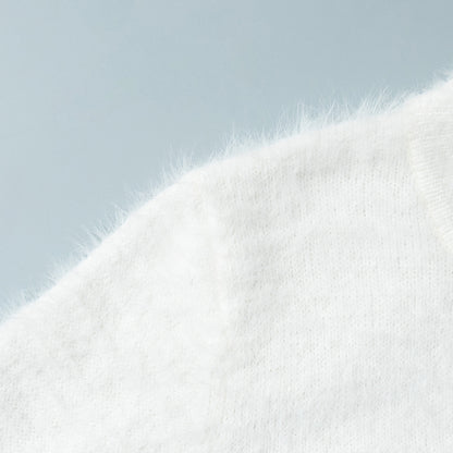 Cross-border Plush Long Sleeve Half-length Dress Set European and American Style2025Autumn and Winter New Single-Breasted Cardigan and Skirt Set