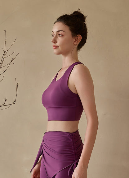 Sultyra 2-Piece Yoga Outfit: Top with Built-in Bra and High-Waist Pants