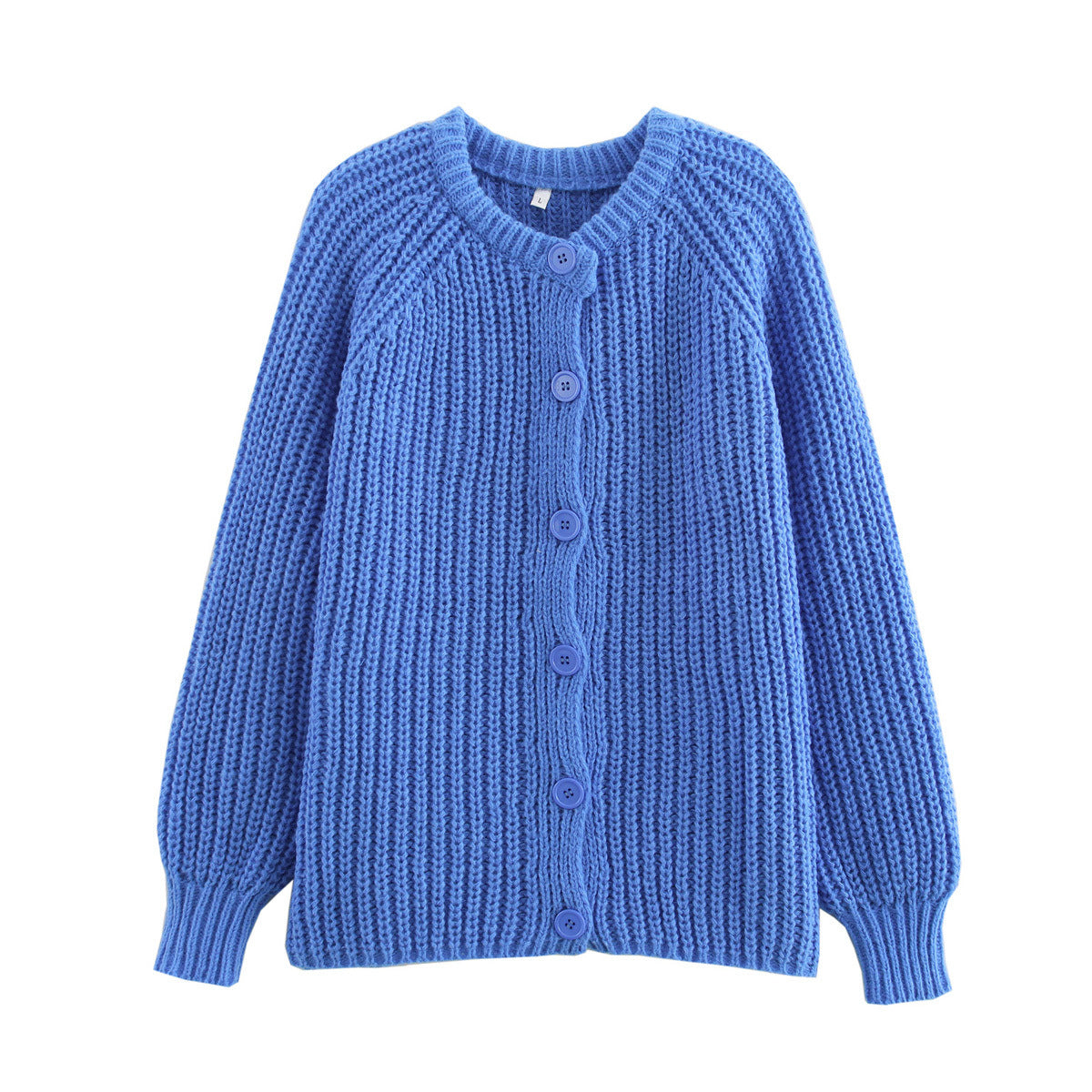 Cross-border women's clothing Y2K European and American Style2024Autumn New Solid Color Cardigan Long Sleeve Knitted Sweater Jacket for Women B66021