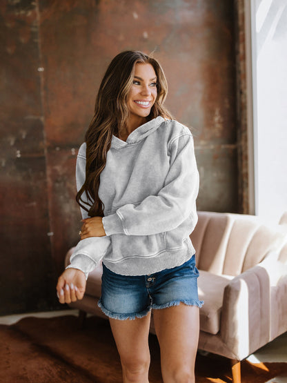 wish New Style Personality Street Trend Loose Hooded Sweatshirt European and American Hot Sale Fashion Retro Short Casual Jacket