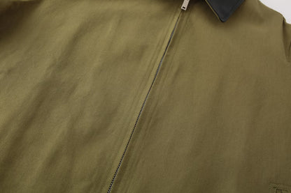 Cross-Border Foreign Trade Women's Clothing2025Autumn European and American Style Turn-Down Collar Long Sleeve Retro Color-Block Jacket Baseball Coat for Women A15057