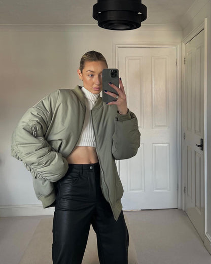 Women's Clothing Wholesale Cross-Border2025Winter European and American Style Baseball Jacket Loose Cotton Coat Women's Outerwear A19518European and American Style