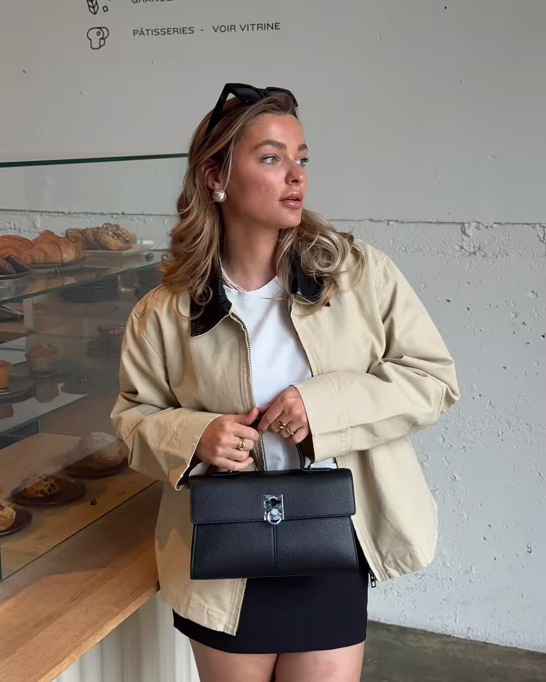 Cross-Border Foreign Trade Women's Clothing2025Autumn European and American Style Turn-Down Collar Long Sleeve Retro Color-Block Jacket Baseball Coat for Women A15057