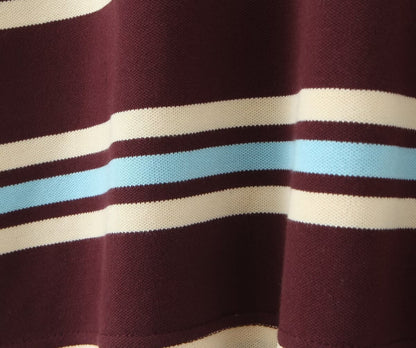 Cross-border European and American Fashion Striped Short Sleeve T Shirt Top+Low Waist Pleated Short Skirt2025Spring New D79551