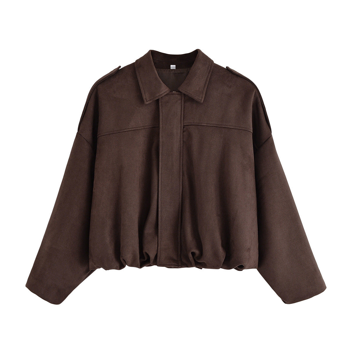 9Wholesale European and American Style2025Spring and Autumn Casual Suede Texture Lapel Bomber Jacket for Women B88824