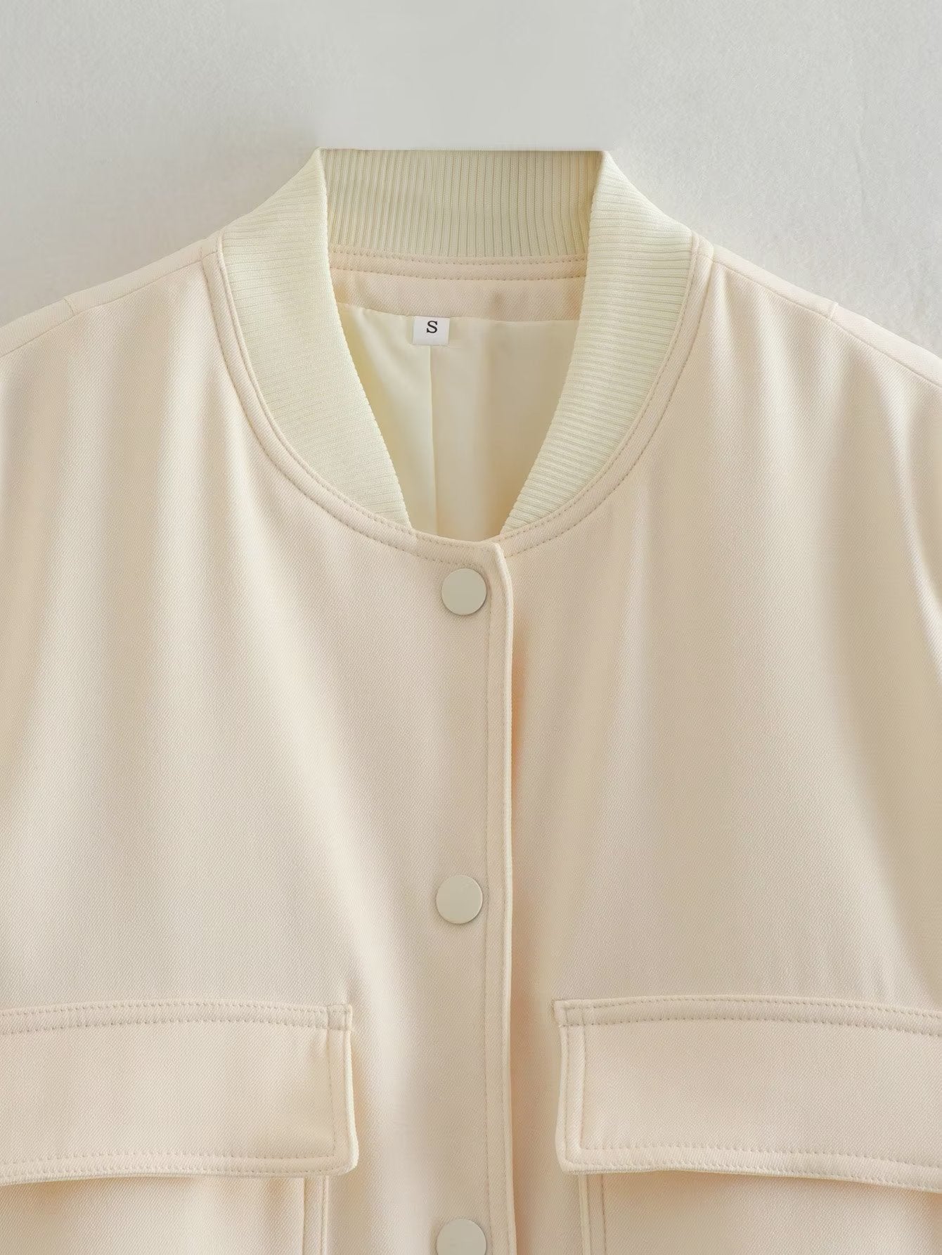 11Color Amazon Cross-Border2025Spring and Autumn New European and American Style Stand Collar Large Pocket Women's Jacket Coat A19621