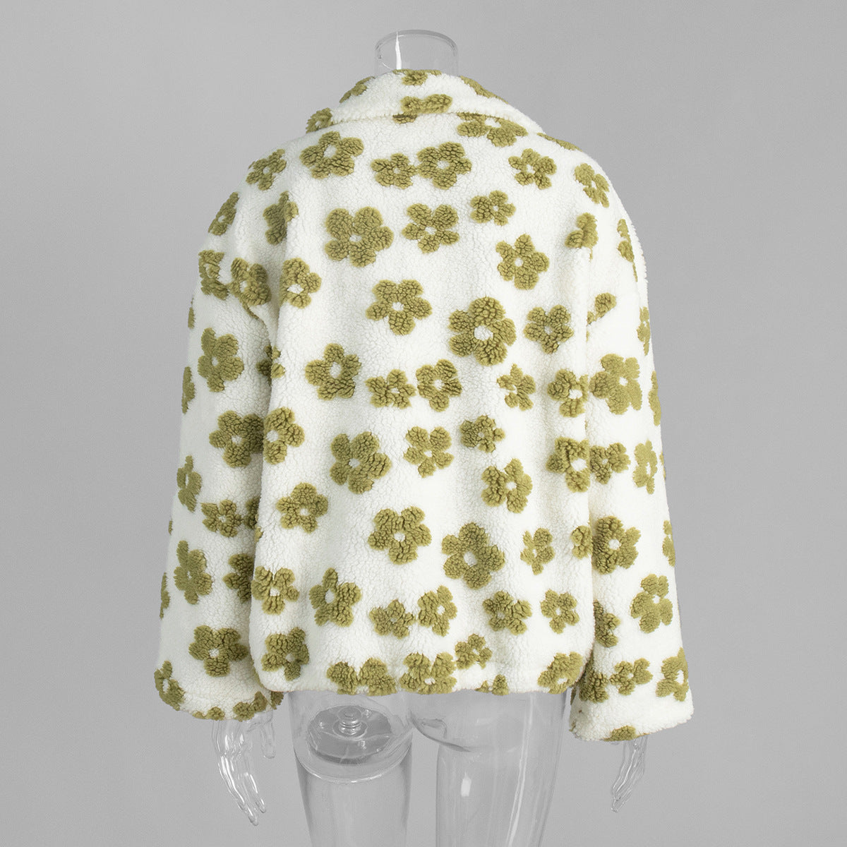 Cross-border fleece floral sweatshirt Europe and America2025Autumn and Winter New Fashion Sweatshirt Warm Fuzzy Sweatshirt Fleece Top for Women