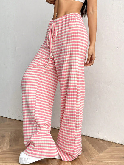 Sultyra Drawstring Cotton Straight Pants