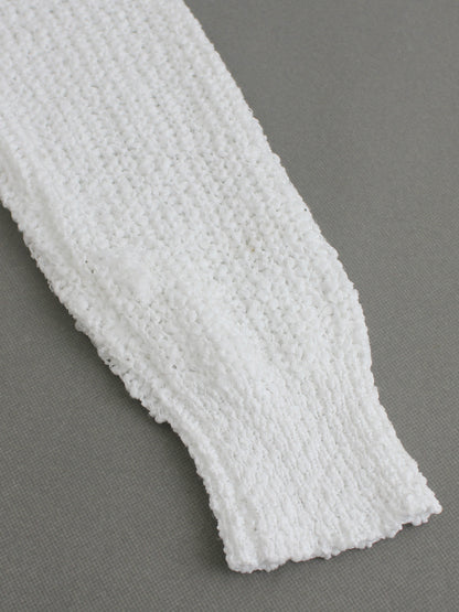 Foreign Trade Cross-Border European and American Amazon Source Manufacturer Large V Collar Hollow Pullover Knit Sweater Long Sleeve Solid Color Spring Autumn