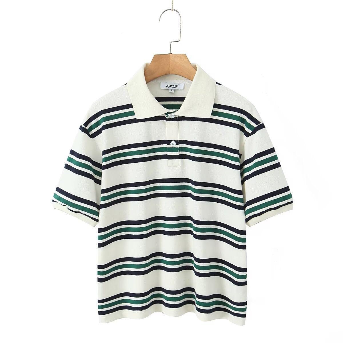 Cross-border European and American Fashion Striped Short Sleeve T Shirt Top+Low Waist Pleated Short Skirt2025Spring New D79551