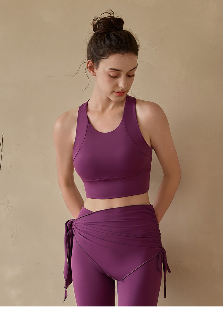 Sultyra 2-Piece Yoga Outfit: Top with Built-in Bra and High-Waist Pants