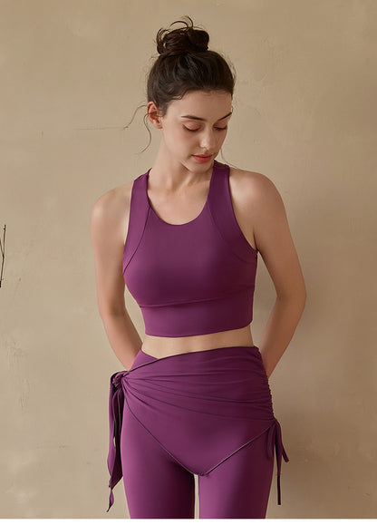 Sultyra 2-Piece Yoga Outfit: Top with Built-in Bra and High-Waist Pants