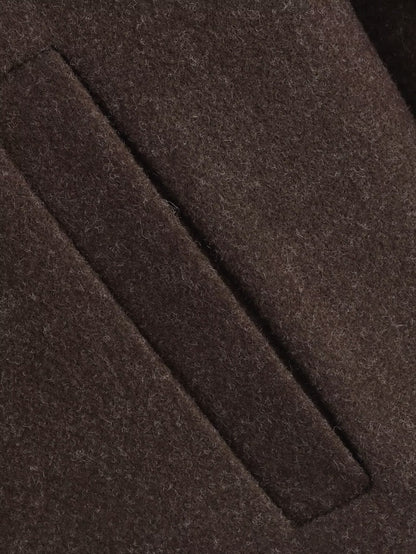 2025Autumn Fashion Three-Color Solid Wide Zipper Wool Coat Cross-Border Amazon Women's Clothing B88780