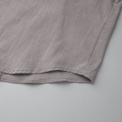 Cross-border pure cotton cardigan long sleeve shorts set2025Spring and summer outerwear simple solid color European and American style casual suit for women