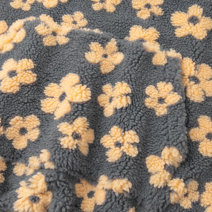 Cross-border fleece floral sweatshirt Europe and America2025Autumn and Winter New Fashion Sweatshirt Warm Fuzzy Sweatshirt Fleece Top for Women