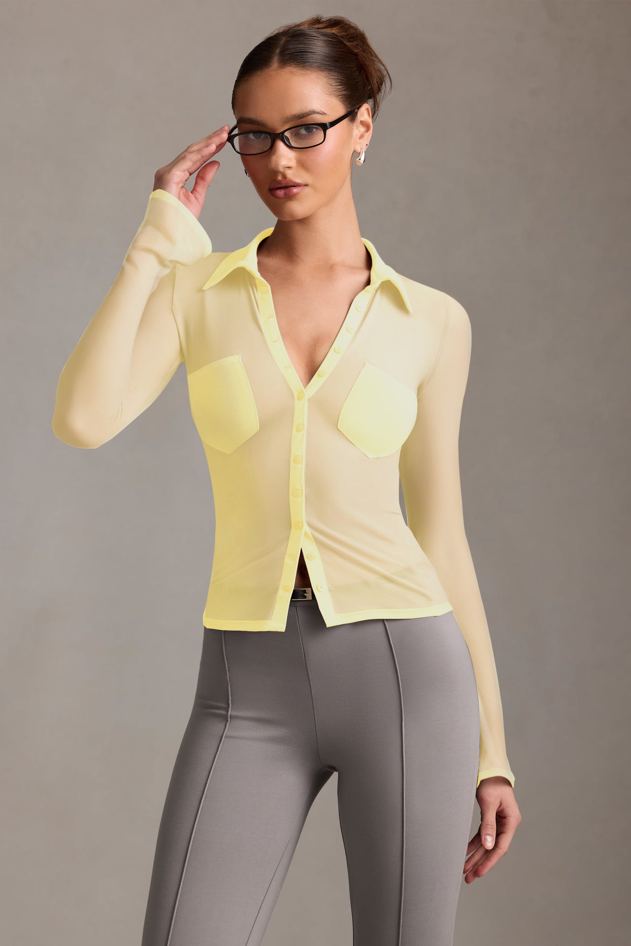 Sultyra Mesh See-through Cardigan Slim