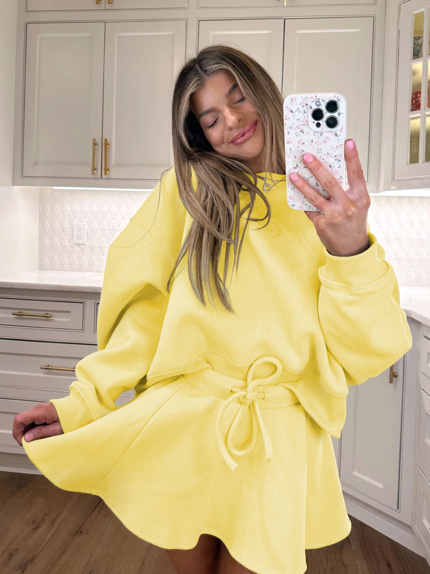 Sultyra Ballet Style High Waist Tie Half Skirt Set