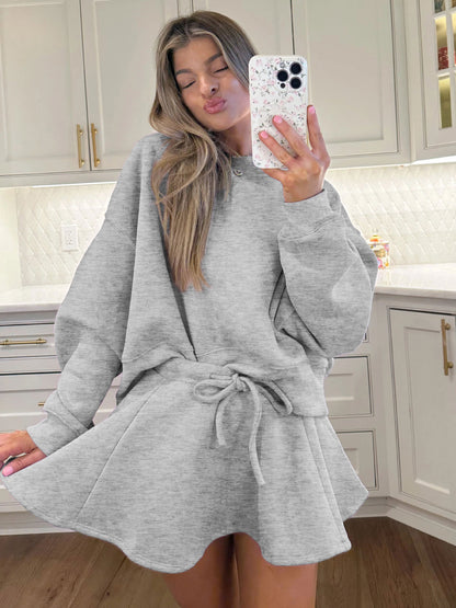 Sultyra Ballet Style High Waist Tie Half Skirt Set