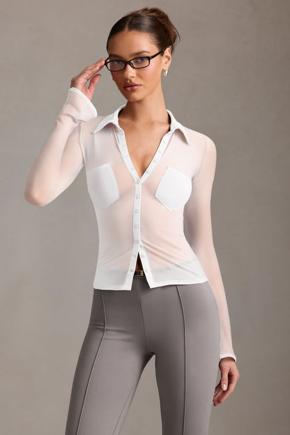 Sultyra Mesh See-through Cardigan Slim