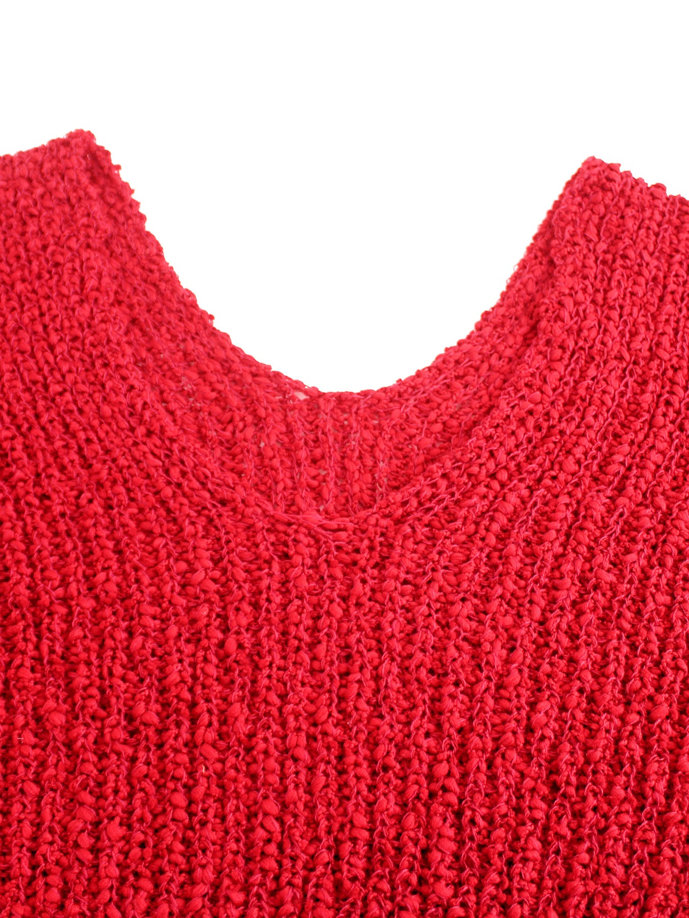 Foreign Trade Cross-Border European and American Amazon Source Manufacturer Large V Collar Hollow Pullover Knit Sweater Long Sleeve Solid Color Spring Autumn