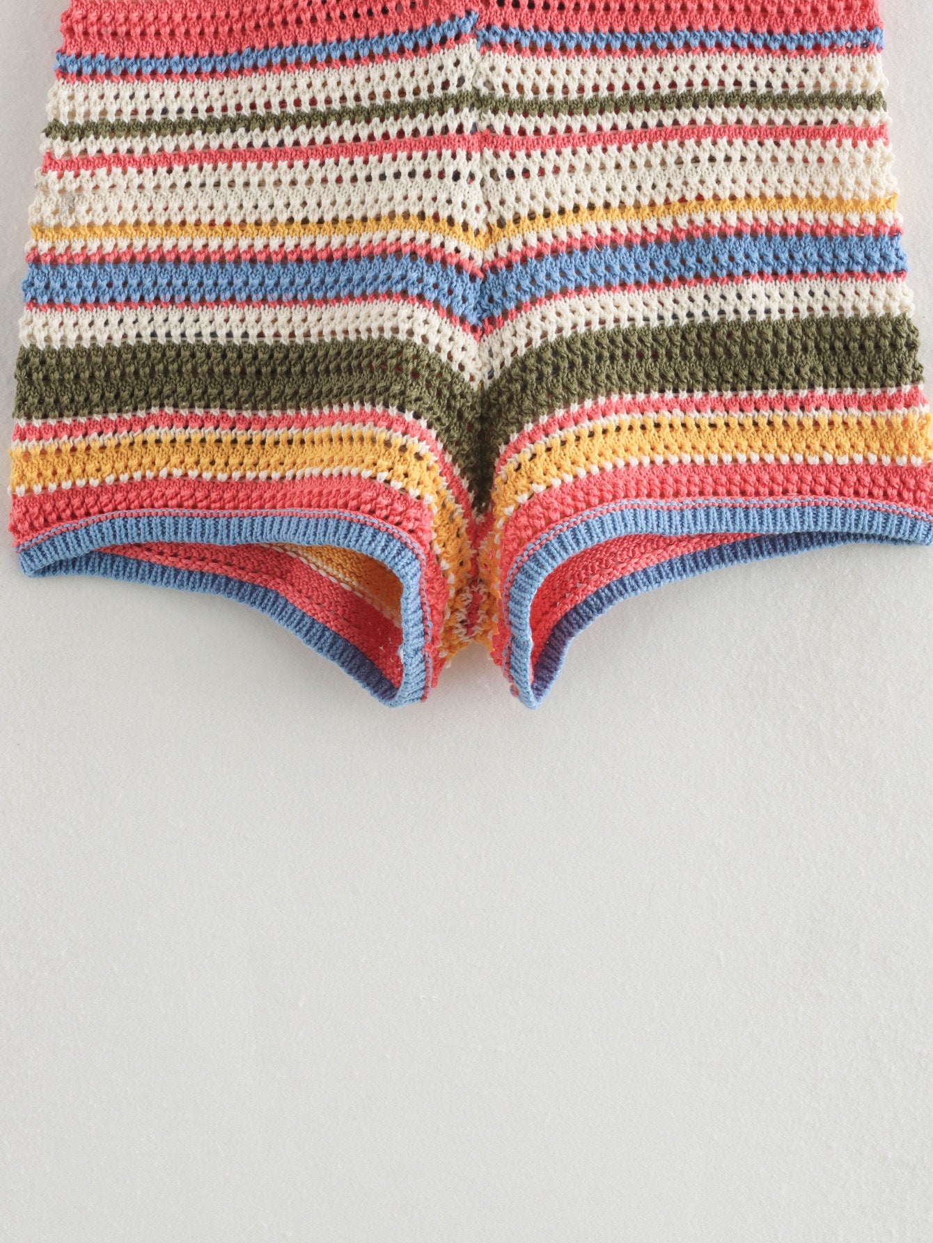 Amazon Cross-Border Europe and America2025Spring New Crochet POLO Collared Knitted Top and Shorts Set B62049