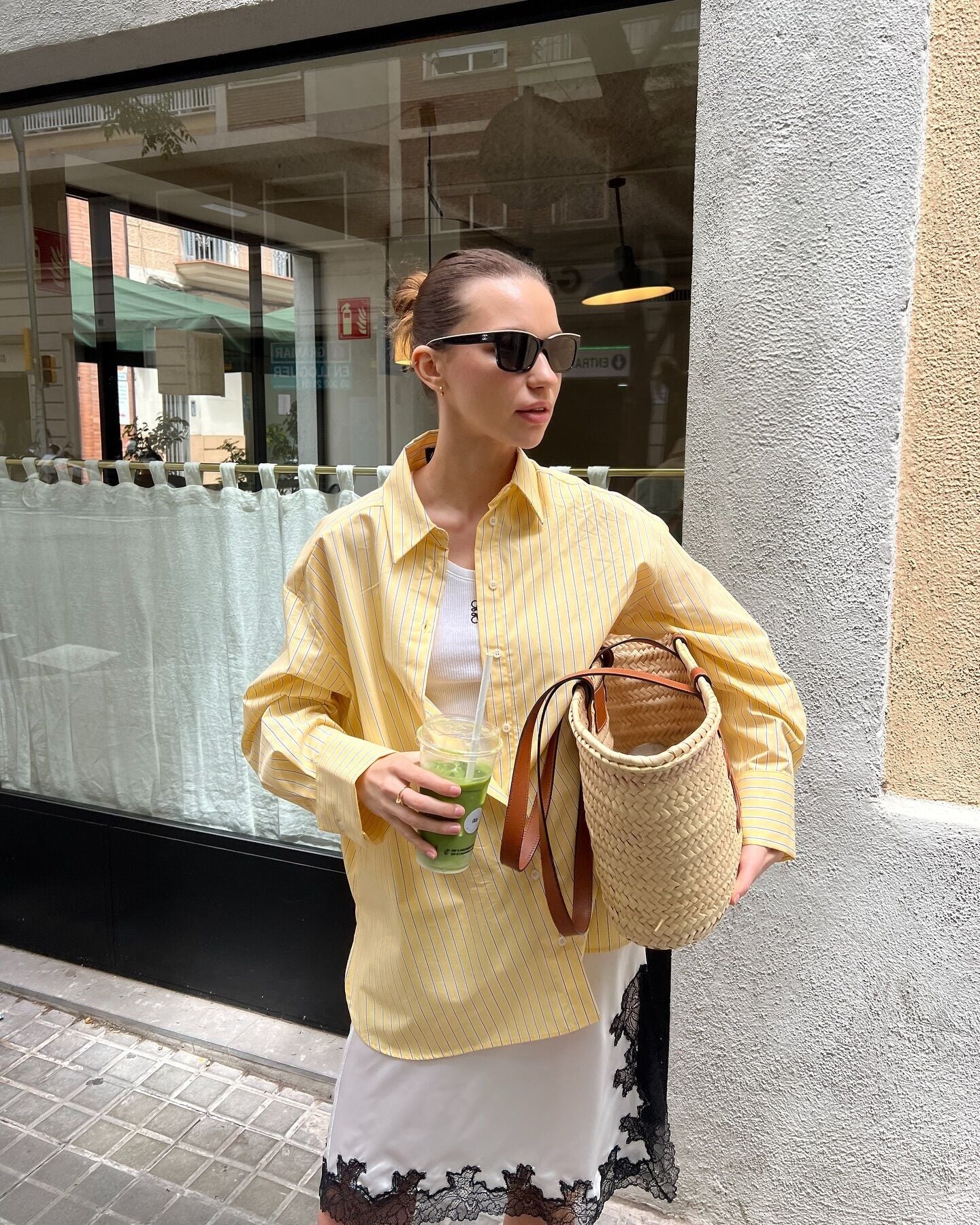 Cross-Border2024Summer ins Women's Long Sleeve Loose Striped Poplin Shirt European and American Style Streetwear A14050