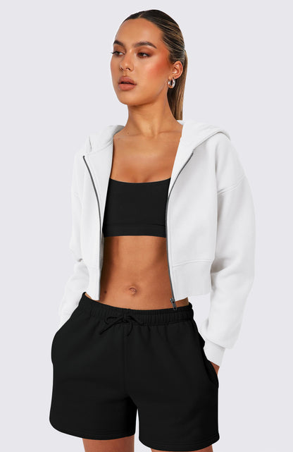Sultyra Fleece Zipper Cardigan Hooded