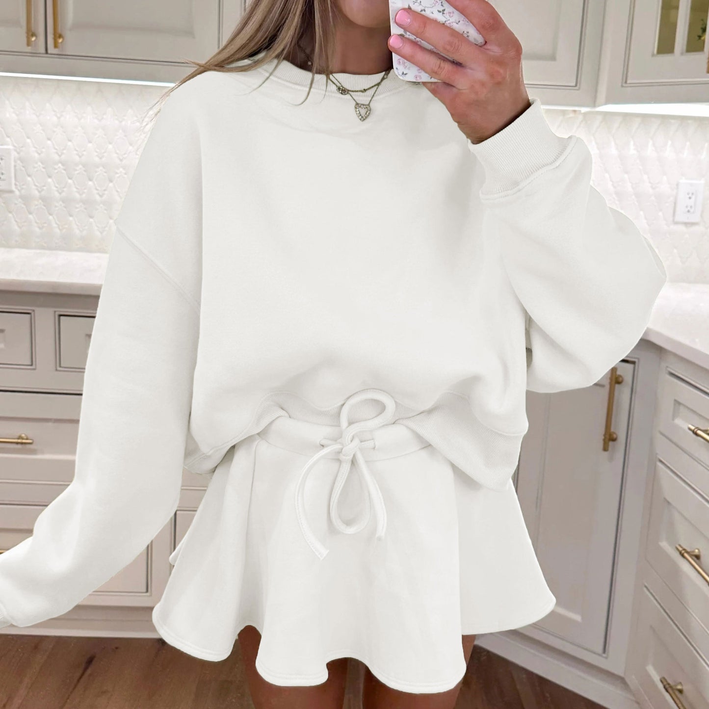 Sultyra Ballet Style High Waist Tie Half Skirt Set