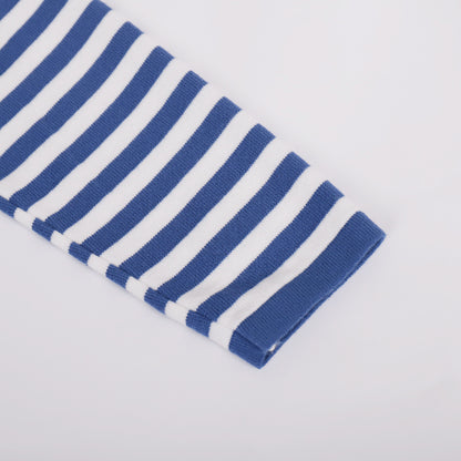 Cross-border Round Neck Knitted Striped Sweater European and American Style2025Spring Versatile Classic Retro Striped Pullover Sweater for Women