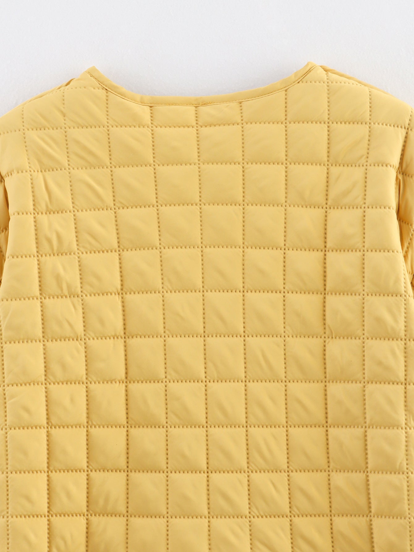 Cross-Border Foreign Trade Women's Clothing2025Winter European and American Style Round Neck Long Sleeve Single-Breasted Plaid Cotton Coat for Women A15064