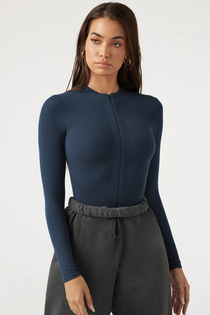 Sultyra Sweater Jumpsuit Versatile Zipper Top