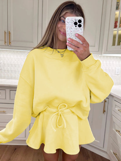 Sultyra Ballet Style High Waist Tie Half Skirt Set