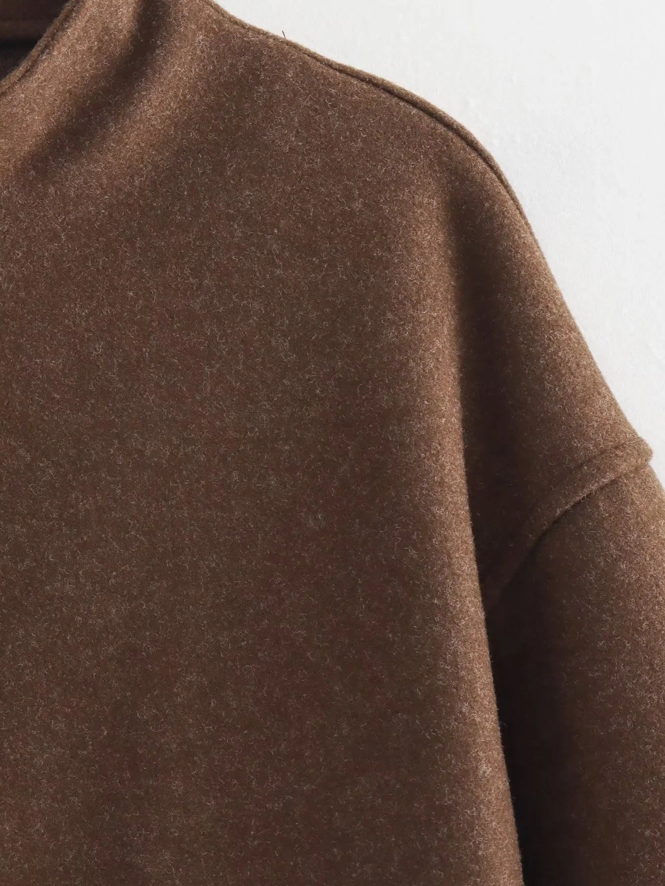 Europe and America2024Spring and Autumn Sports Jacket Stand Collar Loose Long Sleeve Women's Woolen Jacket Coat B88688