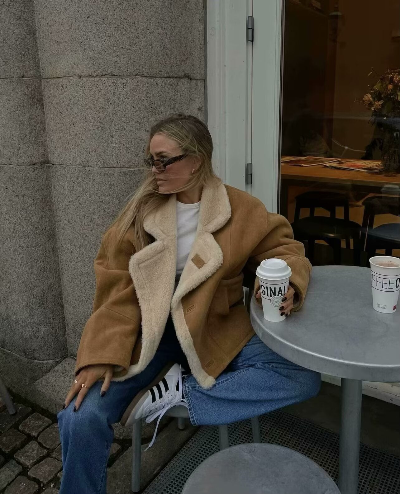 Cross-Border Amazon2025Autumn and Winter New Women's Fashion Loose Warm Retro Lamb Wool Coat D79245