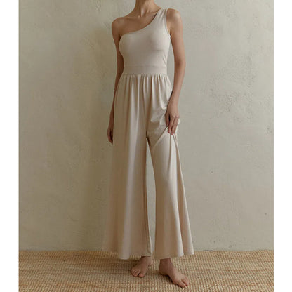 Sultyra Sleeveless Asymmetric Shoulder Yoga Suit