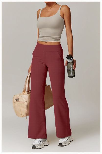 Sultyra Loose-Fit Straight-Leg Yoga Pants with Pockets